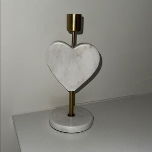 Heart-Shaped Marble Candle Holder